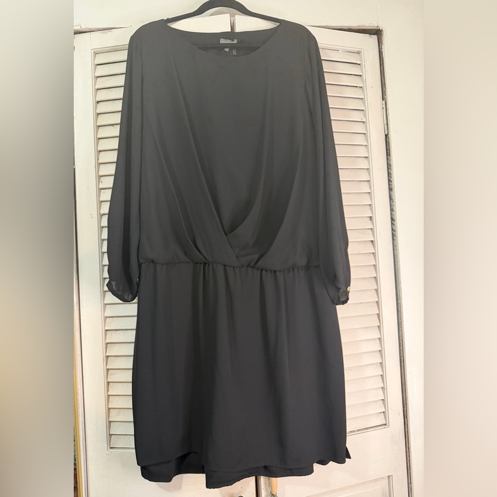 Vince Camuto Black Long Sleeve Dress